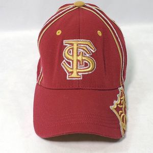 RARE Top of the World Florida State Seminoles Hat S/M Red Gold Silver Spearhead